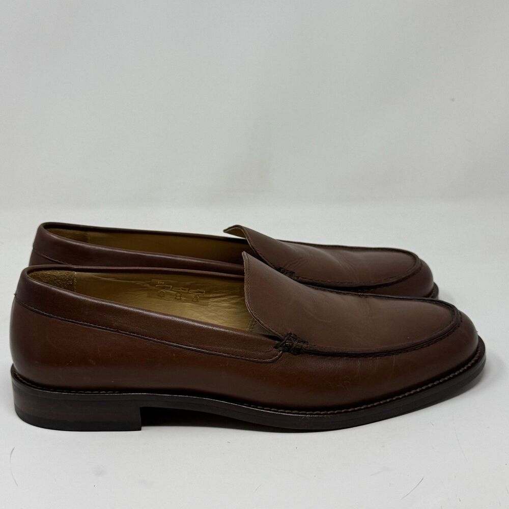 Polo Ralph Lauren Loafers Dress Shoes Mens 9 D Brown Leather Vintage Italy